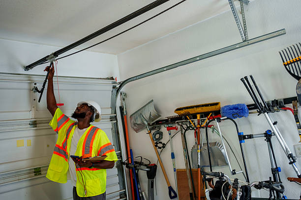 Professional Garage Door Roller Replacement technician working in South Plainfield, NJ